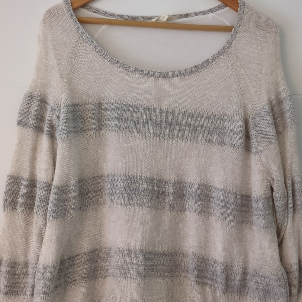 Eileen Fisher Organic Cotton Lined Relaxed fit Noat Neckline Minimalist Pullover - Picture 2 of 7